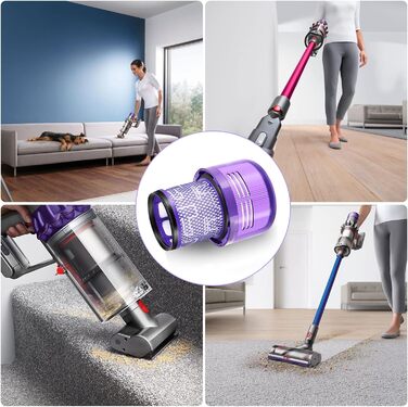Змінний фільтр COJINLDFEI для пилососа Dyson V12 Detect Slim, сумісний з моделлю V12 Slim, аналог 971517-01, 3 штуки