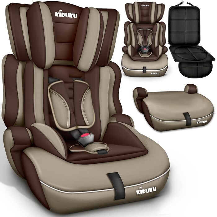 Автокрісло KIDUKU® 9-36 кг (1-12 років) 3-в-1, ECE R129/03, групи 1/2/3, для дітей, коричневе/бежеве