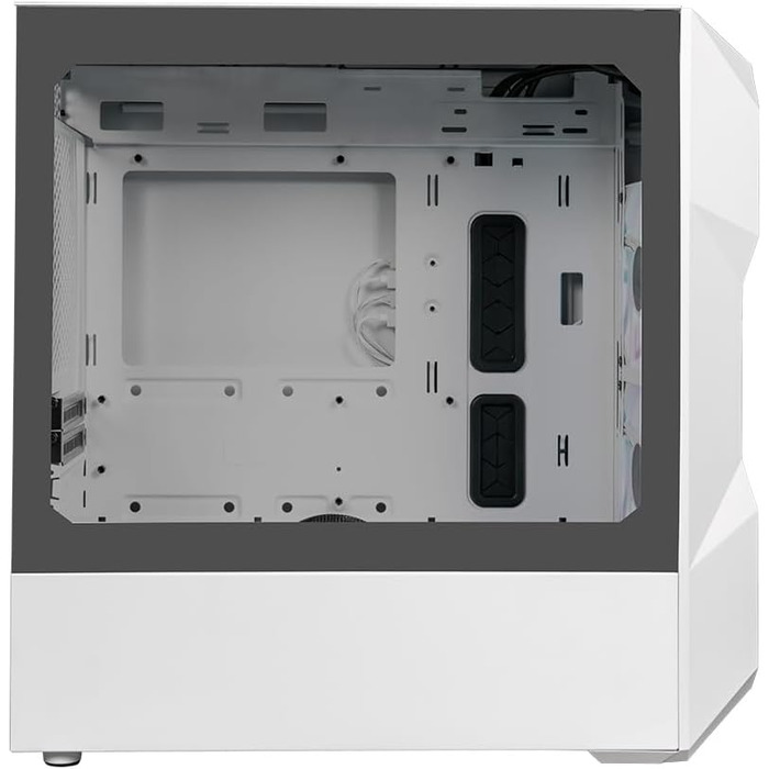 Корпус Cooler Master TD300 Mesh White Mini-Tower для Micro-ATX/Mini-ITX, білий, із сітчастою передньою панеллю для покращеного повітряного потоку, 2 ARGB-вентилятори 120 мм, бічна панель із загартованого скла, знімна верхня кришка, ARGB/PWM-хаб