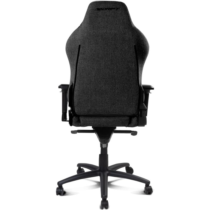 Ігрове крісло DRIFT GAMING DR275NIGHT, чорне, тканина з оксамитовим покриттям, 4D регульовані підлокітники, механізм «жаба», клас 4, обертове