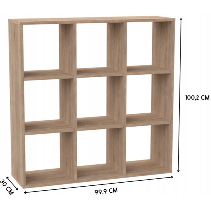 Стелаж Bracia Mebelek 100 x 100 x 30 см, дуб сонома