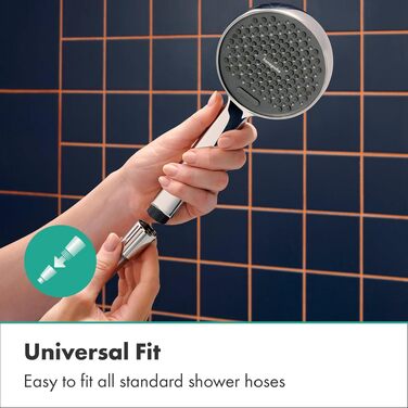 Душова лійка Hansgrohe Activera Select S EcoSmart (8 л/хв) з 2 режимами струменя, антивапняним покриттям, хром, 28033000