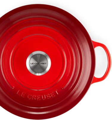 Каструля Le Creuset Signature La Marmite з чавуну 26 см, 4,1 л, для всіх типів плит та індукції, червона