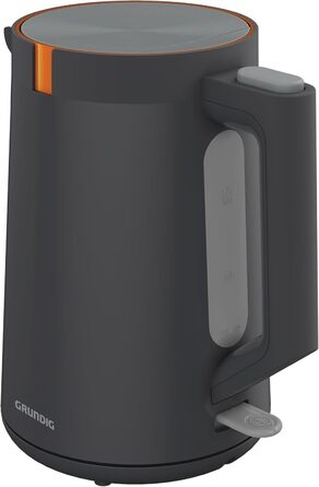 Електрочайник Grundig WK 5320, 2200 Вт, 1,7 л, автоматичне вимкнення, прихований нагрівач з нержавіючої сталі, сірий/теракота