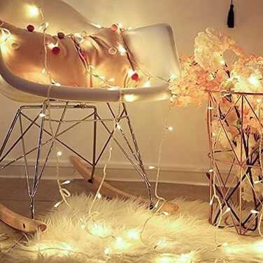 Гірлянда світлодіодна Gresonic 40м, 400 LED, струмопровідна, для внутрішнього та зовнішнього використання, тепле біле світло, для вечірки, весілля, Різдва
