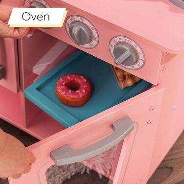 KidKraft Rosa Vintage Кухня для дітей з дерева Rosa 53179, з телефоном та холодильником, від 3 років