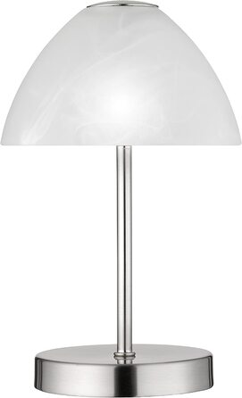 Настільна лампа Reality Leuchten Queen 2.5 Вт, інтегрований LED, матовий нікель, 15x15x24 см, енергоефективність A+