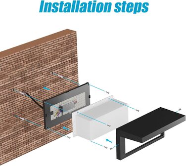 Klighten LED настінний світильник для вулиці, 2 шт, 3000K, IP65, алюмінієвий, чорний, для дому, саду та тераси