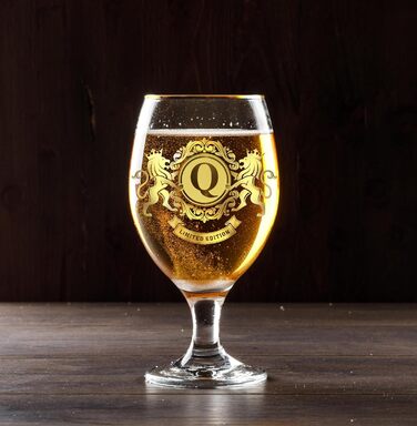 Пивний келих з гравіюванням CROWNLY CRYSTAL® – іменний подарунок для чоловіків, тата, оригінальний подарунок на день народження, персоналізований сувенір для чоловіка, стильний келих для пива