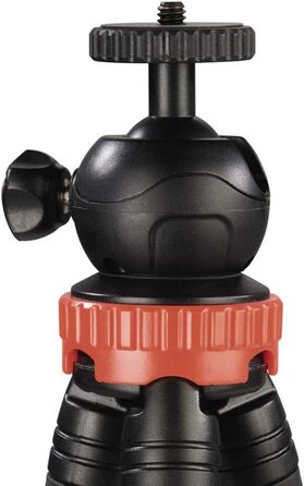 Штатив Hama Traveller Pro 4620, трипод для смартфона, 23-105 см, 1/4'', чорний/сріблястий/червоний