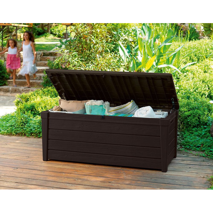 Садова скриня Keter BRIGHTWOOD STORAGE BOX 455 л, коричнева