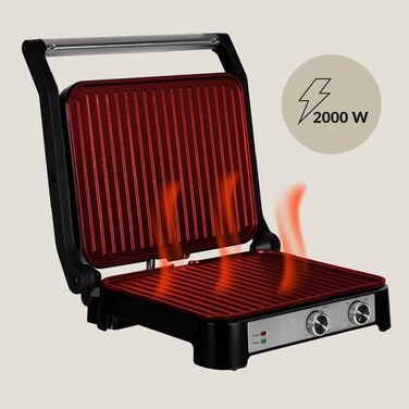 Електрогриль-тостер ZEEGMA Grill Chef 2-в-1 з керамічним антипригарним покриттям 2000 Вт