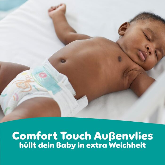 Підгузки Pampers Baby-Dry розмір 4 (9-14 кг), 204 шт, захист від протікань та комфорт на ніч