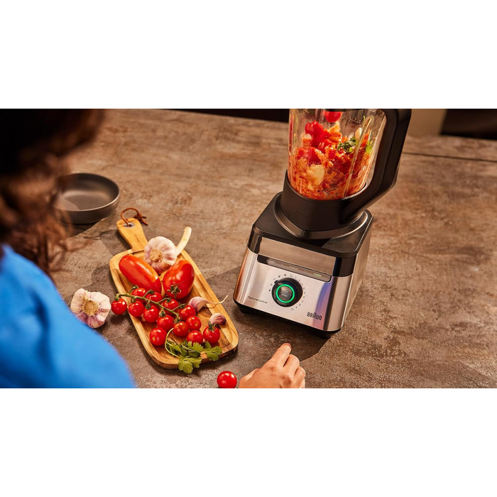Блендер Braun PowerBlend 9 JB9040BK чорний, 1600 Вт, 2л, 18 програм, 10 швидкостей