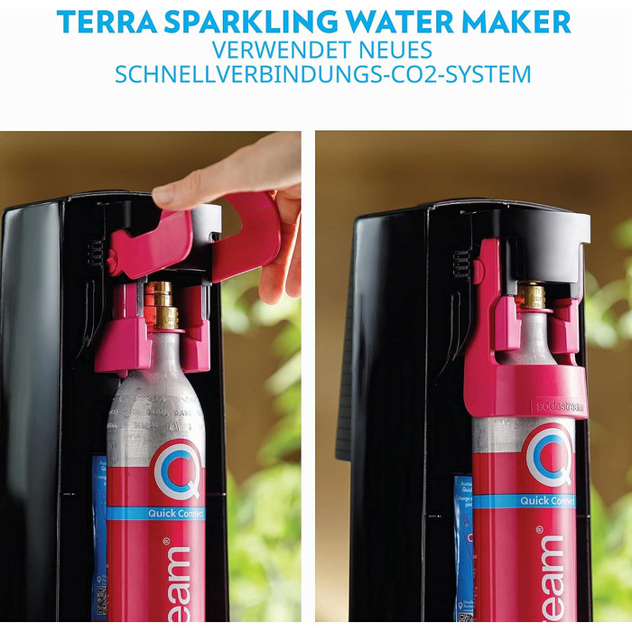 Сифон для газування води SodaStream Terra (чорний) з пляшкою CO2 та DWS