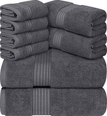 Набір рушників Utopia Towels з бавовни, 2 банних, 2 для рук і 4 серветки, 700 г/м², сірі