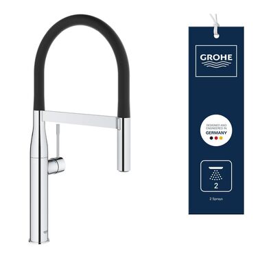Змішувач кухонний GROHE Essence з висувним душем, поворотний 360°, хром - 30294000