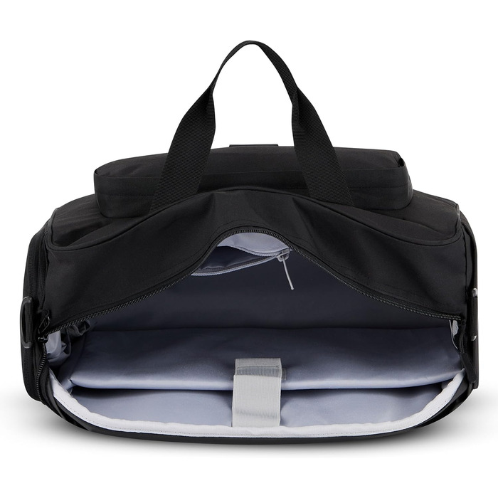 Larkson Weekender Finja Medium чорна дорожня сумка для жінок і чоловіків з відділенням для взуття, ручна поклажа, водовідштовхувальна, із переробленого PET