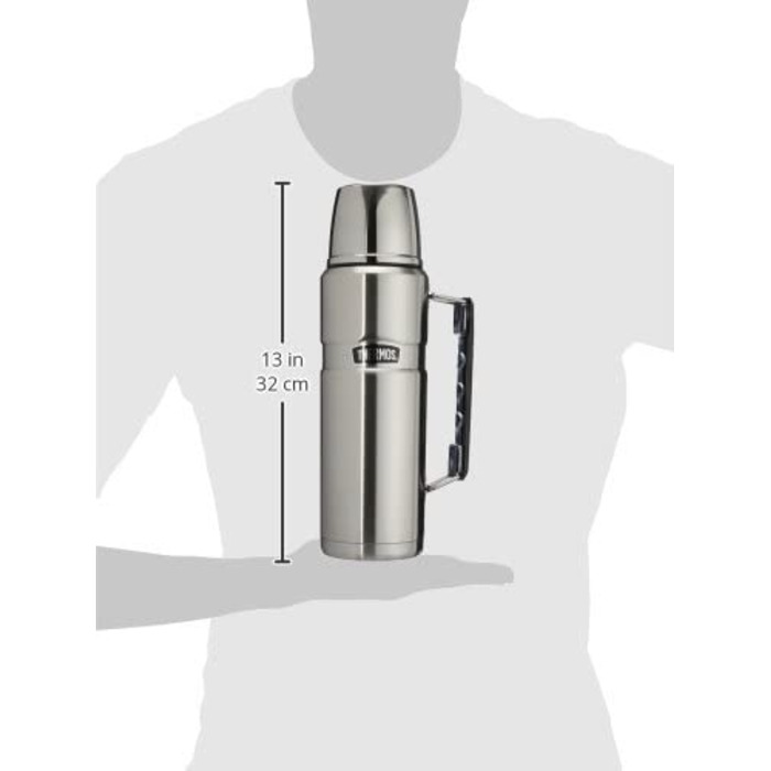 Термос Thermos Stainless King 1,2 л з ручкою, матова нержавіюча сталь