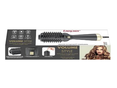 Фен-щітка Beper P301PIS100 1300 Вт, іонізація, 2 швидкості, для об'єму і швидкого сушіння та укладання волосся