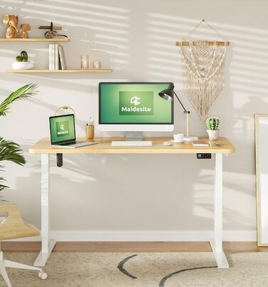 Електричний стіл MAIDeSITe 160x80 см з регулюванням висоти, LED-панеллю пам’яті, для роботи сидячи й стоячи, модель S1 Pro