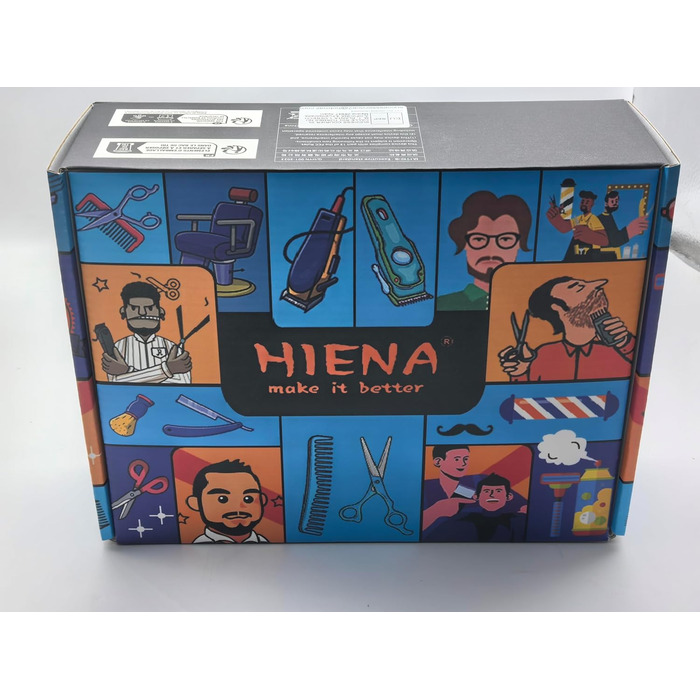 Професійна машинка для стрижки HIENA PRO для чоловіків, бездротовий тример для волосся і бороди, акумуляторний набір, чорний із золотом