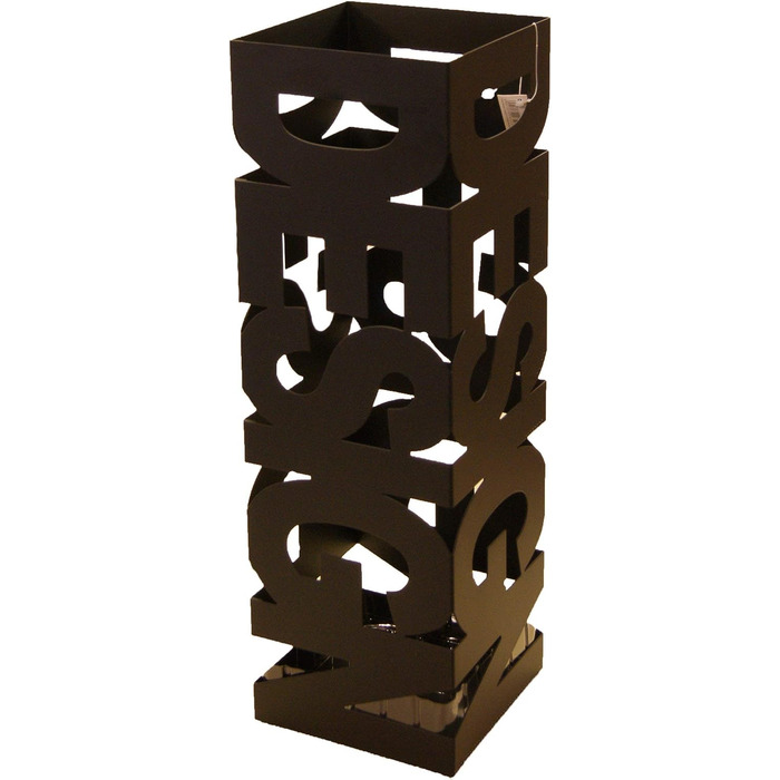 Підставка для парасольок HAKU Möbel, 16x16x48 см, чорна, сучасний дизайн