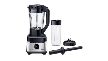 Блендер Braun PowerBlend 9 JB9040BK чорний, 1600 Вт, 2л, 18 програм, 10 швидкостей