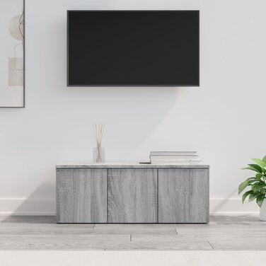 Тумба під телевізор vidaXL, сіра Sonoma, 80x34x30 см, ДСП, меблі для вітальні