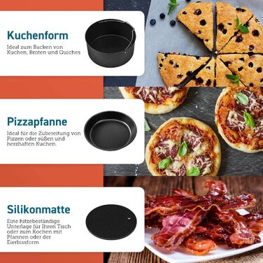 Розумна аерофритюрниця COSORI Smart WiFi 5,5л XXL з 13 програмами, керуванням через додаток та набором аксесуарів (6 предметів)