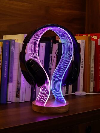 Підставка для навушників YuanDian з підсвіткою RGB, геймерський тримач для гарнітури на стіл, 16 кольорів, аксесуар для ігрової кімнати, подарунок для геймерів