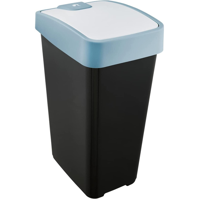 Преміум сміттєвий бак Keeeper з відкидною кришкою Soft Touch 45 л, Nordic Blue