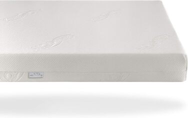 Дитяче ліжечко Love For Sleep з шухлядою та матрацом Aloe Vera 120x60 см, захисні бортики, біле/сосна
