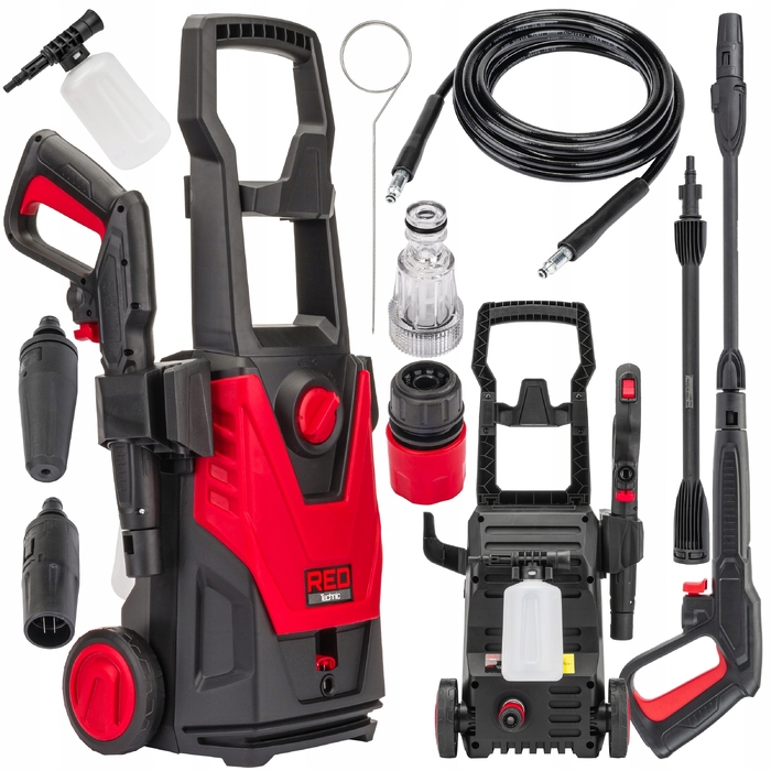 Мийка високого тиску RED TECHNIC 1600 Вт, алюмінієвий насос, 120 бар, 5 м