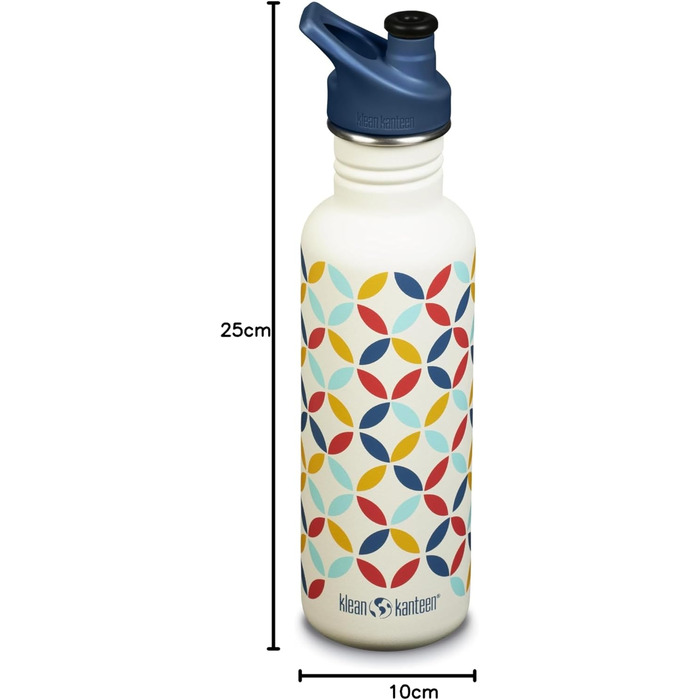 Спортивна пляшка для води Klean Kanteen Classic Retro-Punkt, сталева, 800 мл