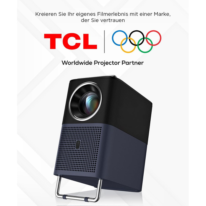 Проєктор TCL A1s 4K Full HD Google TV/Netflix: Dolby Audio, Bluetooth, WiFi, Автофокус, Корекція трапеції 6D для дому та ігор