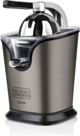 Соковижималка для цитрусових BLACK+DECKER BXCJ100E, 100 Вт, 250 мл, пластик, сталь, чорна