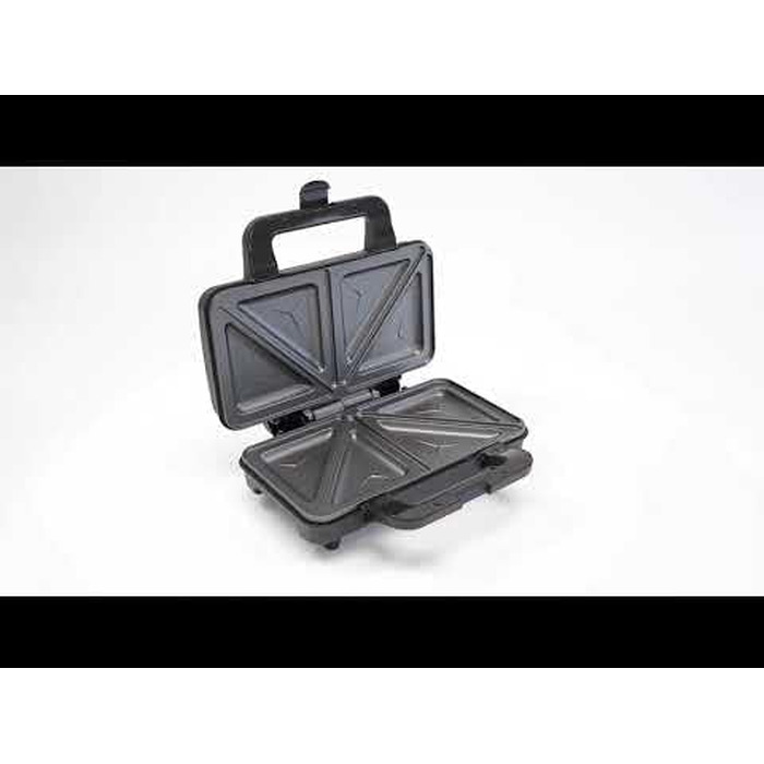 Електричний сендвічмейкер ProfiCook PC-ST 1092 для американських сендвічів XXL, антипригарне покриття, 900 Вт, сріблясто-чорний