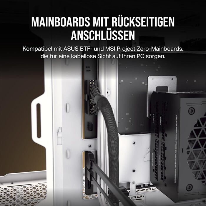 Корпус для ПК CORSAIR 2500X mATX, скло, білий, подвійна камера, сумісний з реверсивним підключенням материнської плати, без вентиляторів