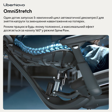 Крісло офісне ергономічне LiberNovo Omni Gen Graphite 48 см