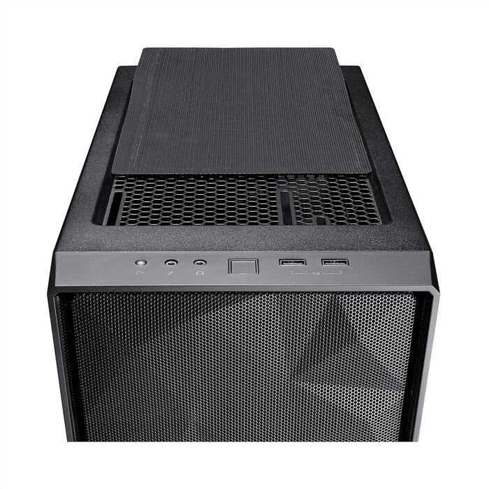 Корпус для комп'ютера Fractal Design Meshify C, компактний, з високою вентиляцією, 2 вентилятори, скляна панель, USB 3.0, чорний