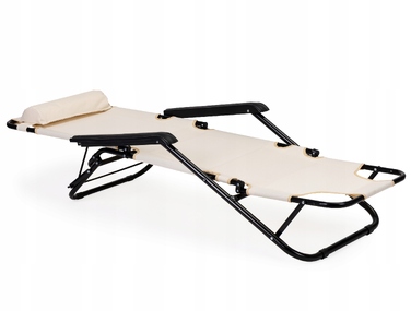 Садовий шезлонг MultiGarden, 60,5x122x83 см, бежевий