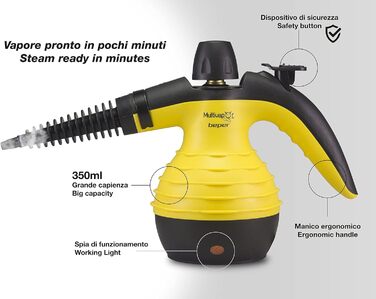 Парова швабра BEPER 50.700 для підлоги, диванів, килимів, 135°C, 350 мл, кабель 3 м