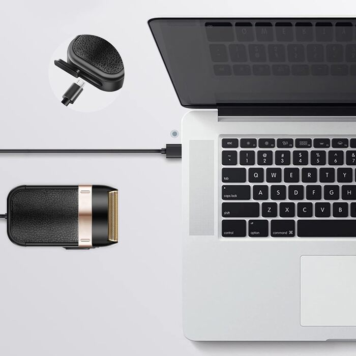 Електричний фольговий бритва USB, акумуляторний, для чоловіків, тиха робота, портативний, з нержавіючої сталі