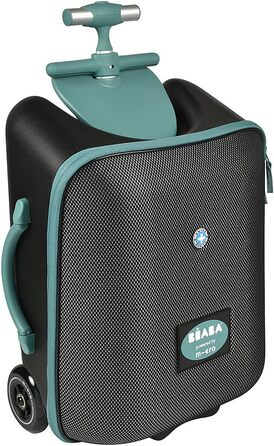 Дитяча валіза-самокат BÉABA & Micro Mobility Luggage Eazy, 2-в-1, з сидінням, для дітей від 4 років, розширювана, 22 л, багато відділень, синя