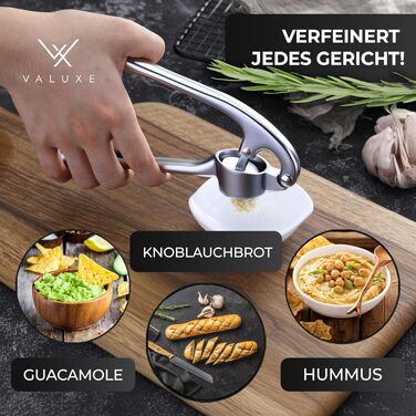 Пресс для часнику VALUXE® професійний, сріблястий, з важільним механізмом, для посудомийної машини