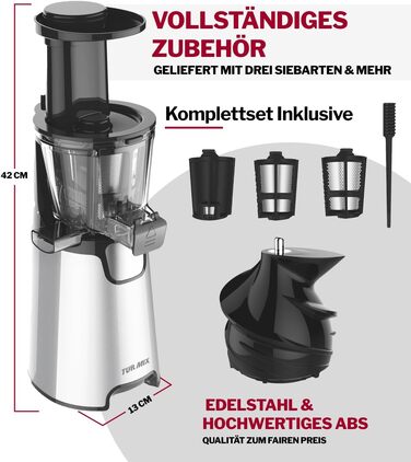 Електрична соковижималка Turmix Multi-Juicer CX 650 для цитрусових (апельсин, лимон) з нержавіючої сталі та системою Stop-Drop