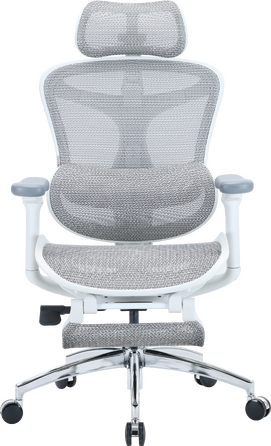 Крісло офісне з підставкою для ніг Sihoo DORO C300L Mesh White with footrest
