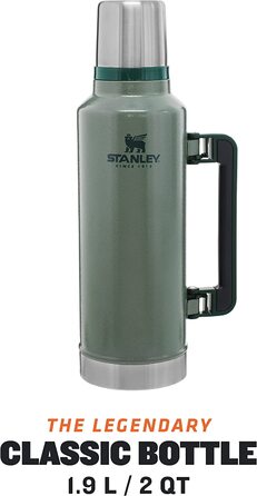 Термос Stanley Classic Legendary 1.9 л, нержавійка, зелений, тримає тепло/холод до 48 годин, BPA-free, можна мити в посудомийці