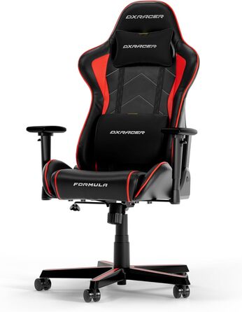 Ігрове крісло DXRacer FORMULA L чорне та червоне, PVC-шкіра, оригінал